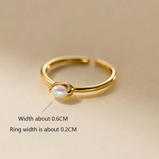 Pearl Wrap Open Ring Gold | Amelia Bellrose Jewellery