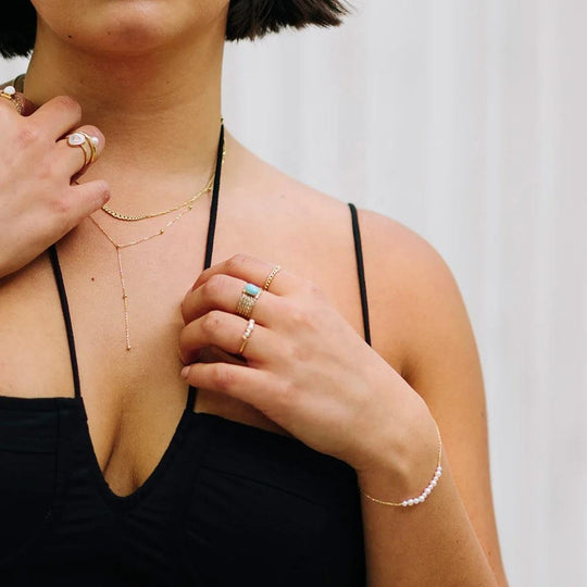 Pearl Wave Ring Gold | Amelia Bellrose Jewellery