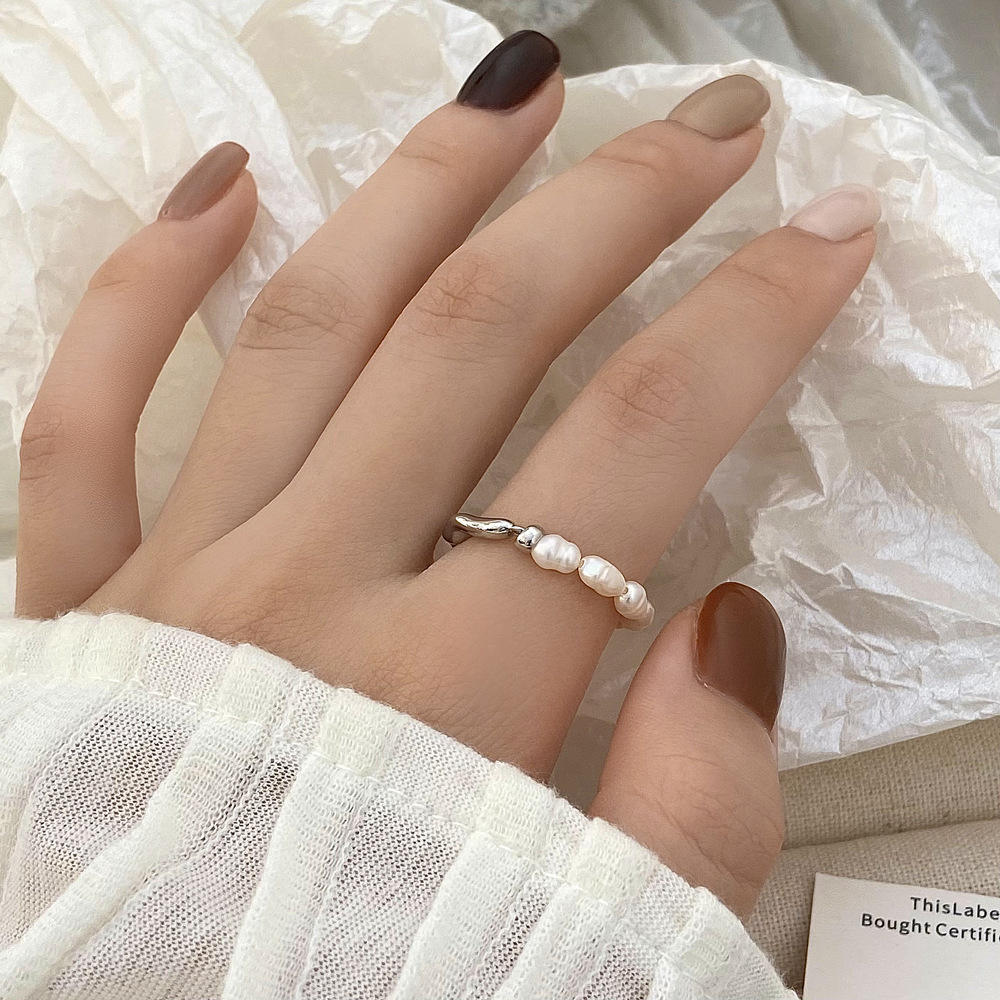 Pearl Wrap Ring Set Gold & Silver | Amelia Bellrose Jewellery