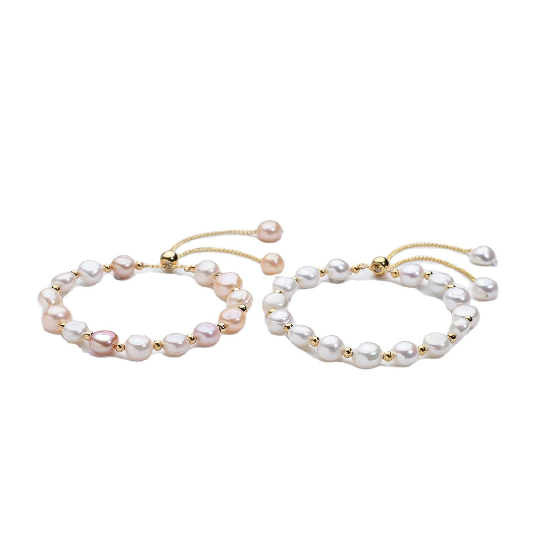 Pearl Slider Bracelet Gold | Amelia Bellrose Jewellery
