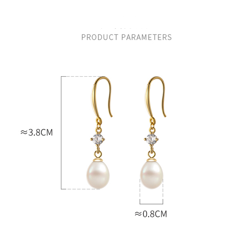 Pearl Crystal Drop Earrings Gold | Amelia Bellrose Jewellery