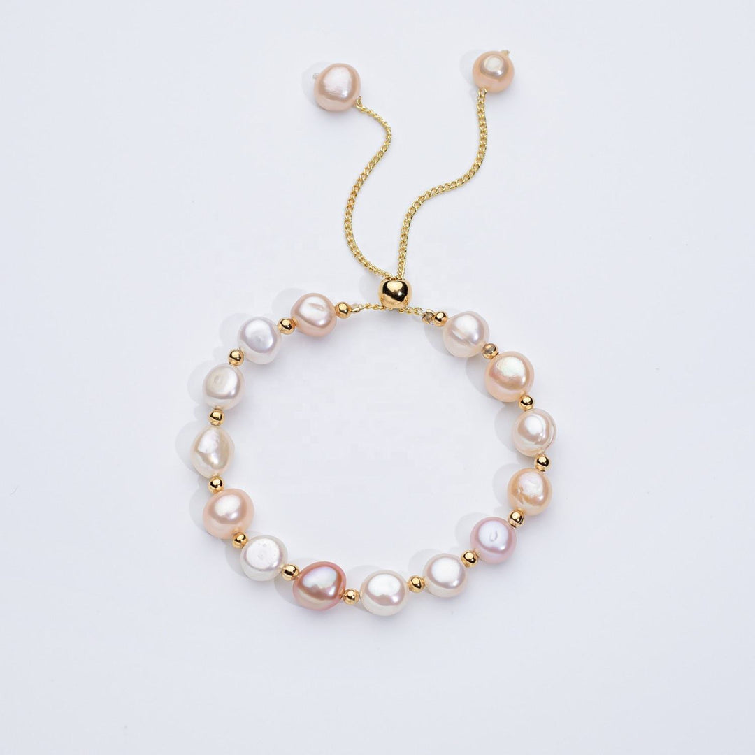 Pearl Slider Bracelet Gold | Amelia Bellrose Jewellery