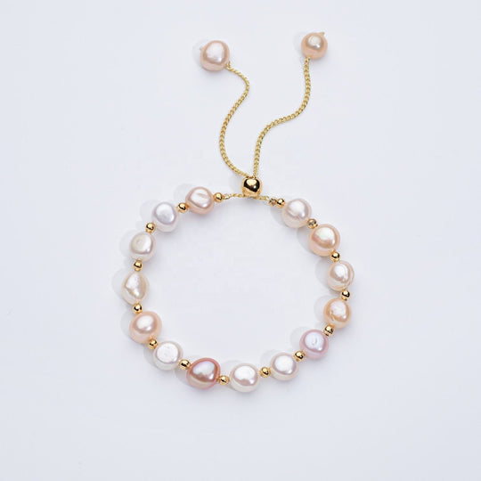 Pearl Slider Bracelet Gold | Amelia Bellrose Jewellery