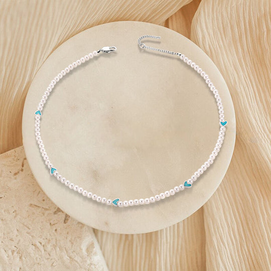 Pearl Heart Choker Necklace | Amelia Bellrose Jewellery