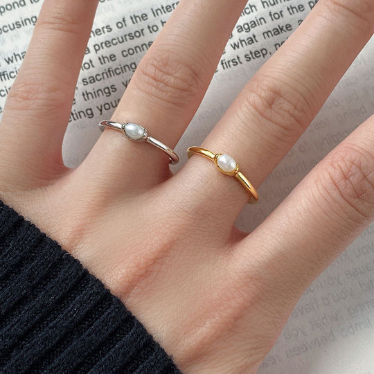 Pearl Wrap Open Ring Gold | Amelia Bellrose Jewellery
