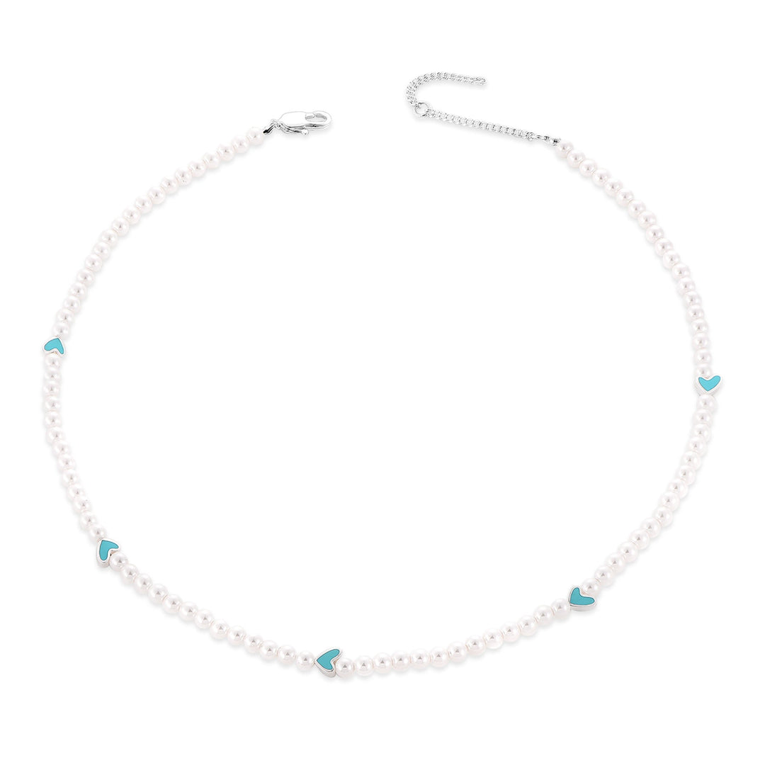Pearl Heart Choker Necklace | Amelia Bellrose Jewellery