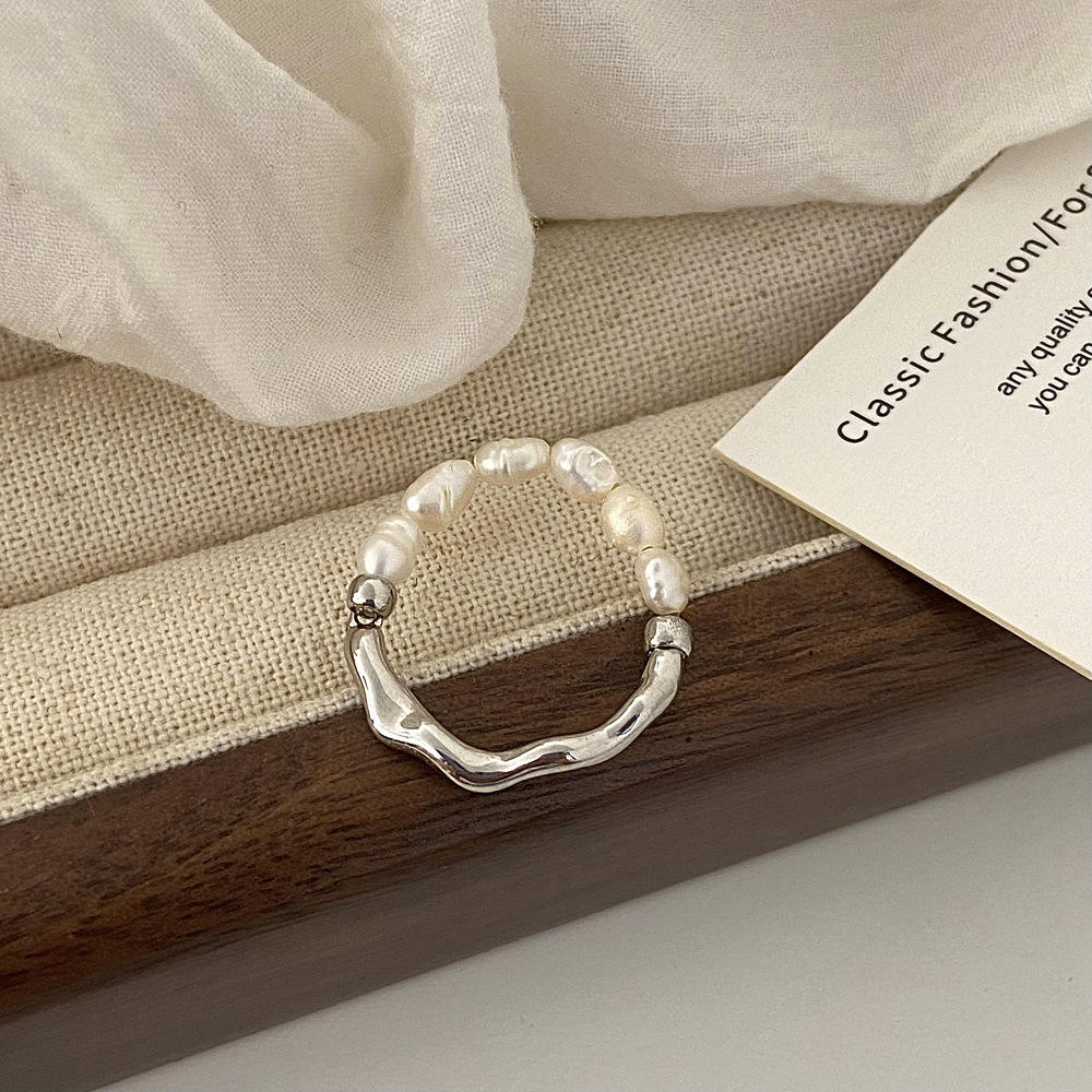 Pearl Wrap Ring Set Gold & Silver | Amelia Bellrose Jewellery