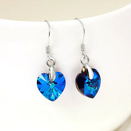 Blue Crystal Heart Jewellery Set | Amelia Bellrose Jewellery