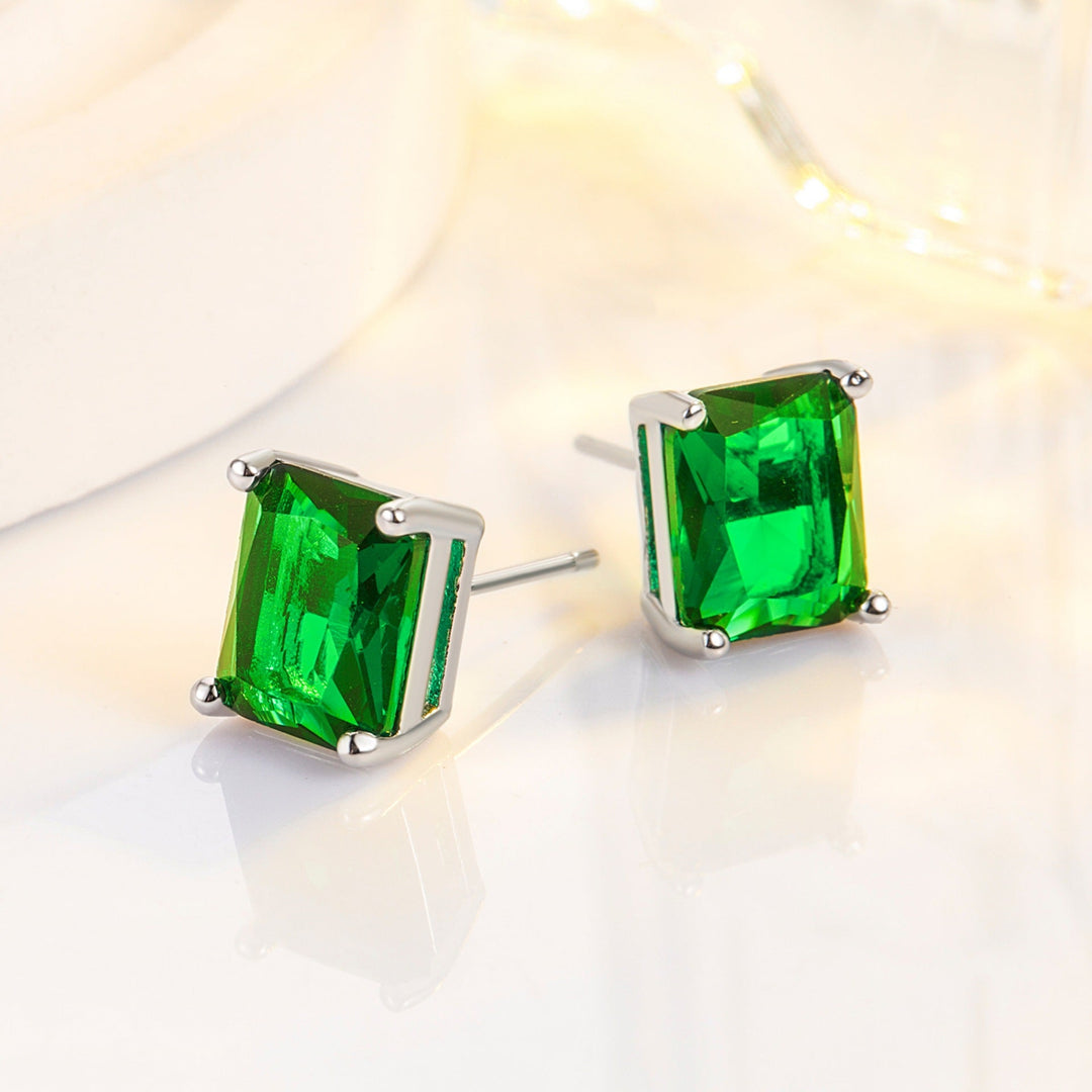 Emerald Stud Earrings | Amelia Bellrose Jewellery
