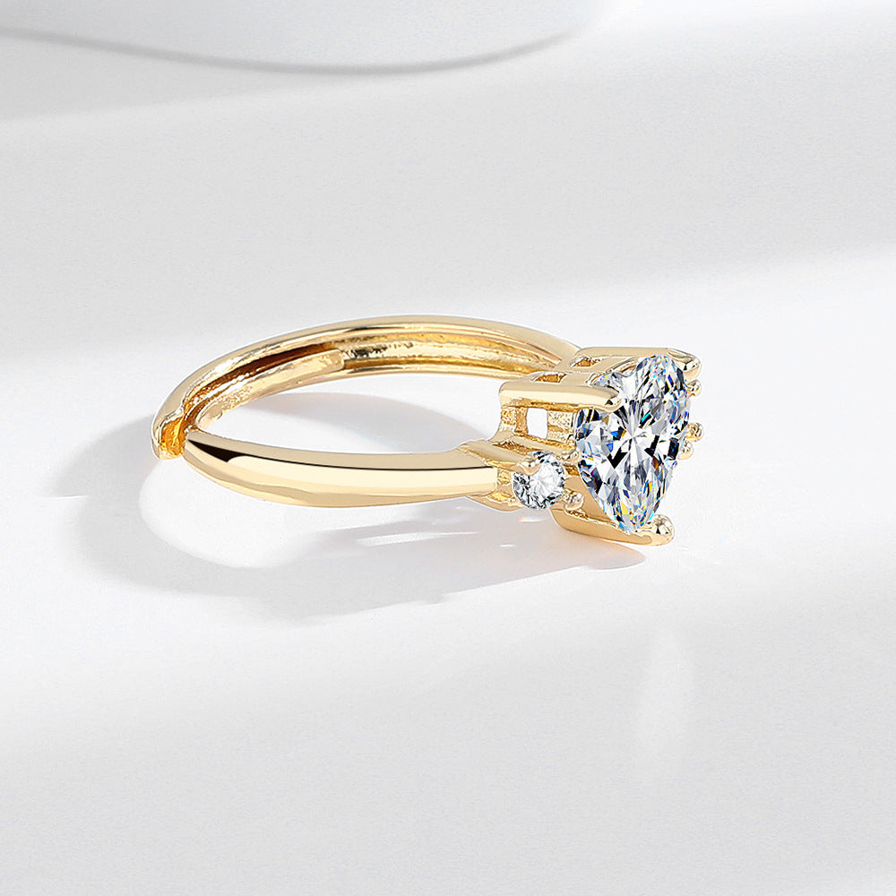 Gold Oval Cut Ring