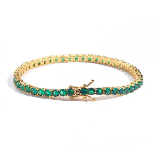 Full Tennis Gold Bracelet | Amelia Bellrose Jewellery