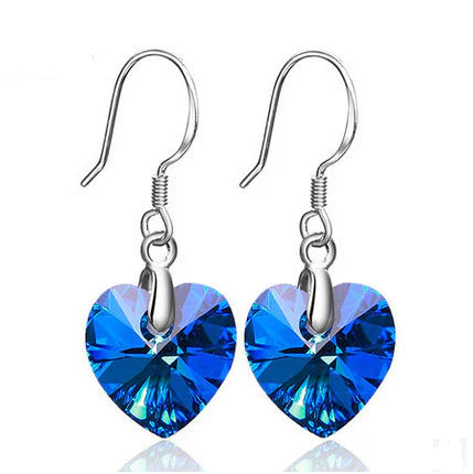 Blue Crystal Heart Jewellery Set | Amelia Bellrose Jewellery
