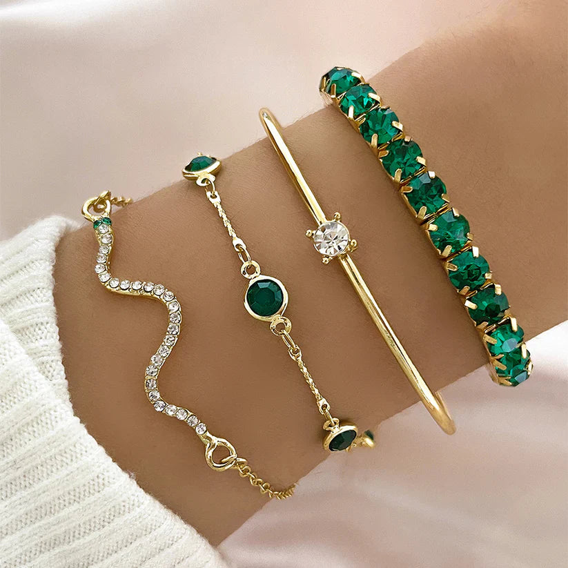 Crystal Multi-Style Bracelet Set | Amelia Bellrose Jewellery