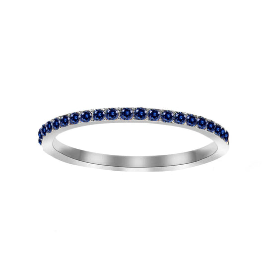 Blue Crystal Pavé Band Ring | Amelia Bellrose Jewellery