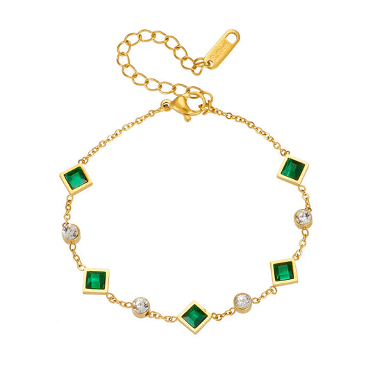 Crystal Station Gold Bracelet | Amelia Bellrose Jewellery