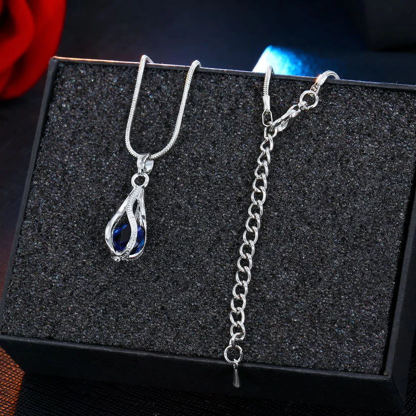Blue Crystal Teardrop Jewellery Set | Amelia Bellrose Jewellery
