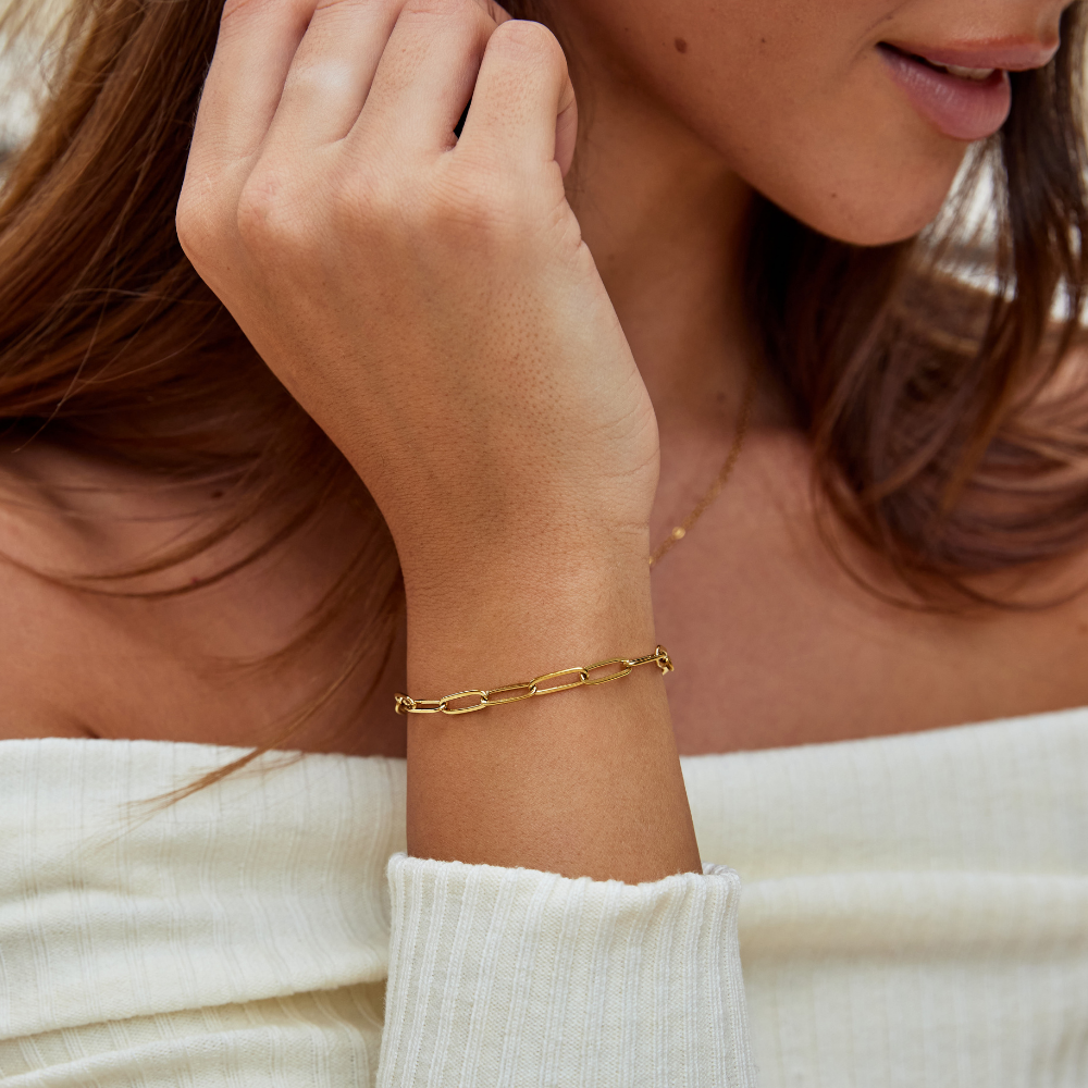 Gold Link Chain Bracelet | Amelia Bellrose Jewellery