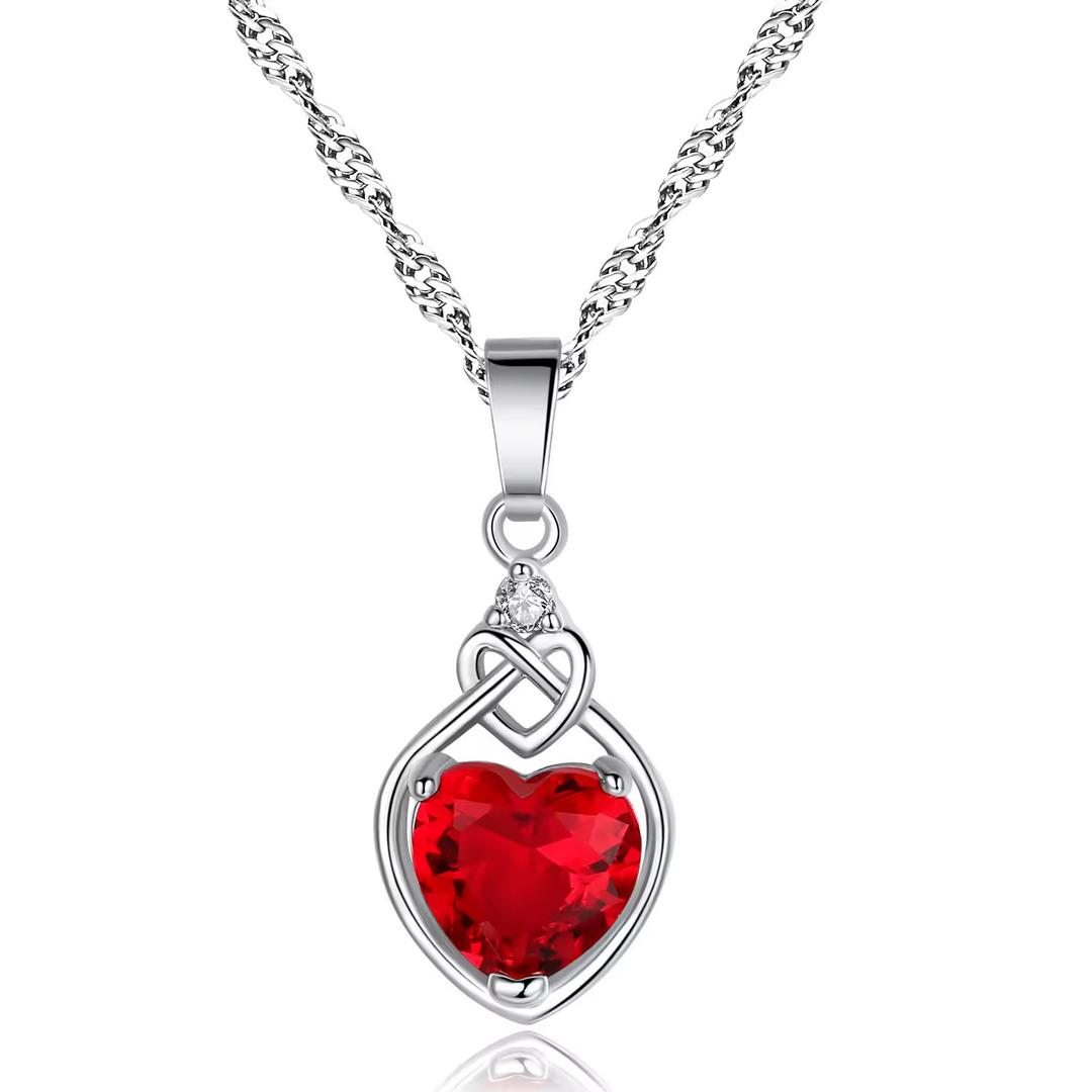 Heart Crystal Knot Set Silver | Amelia Bellrose Jewellery