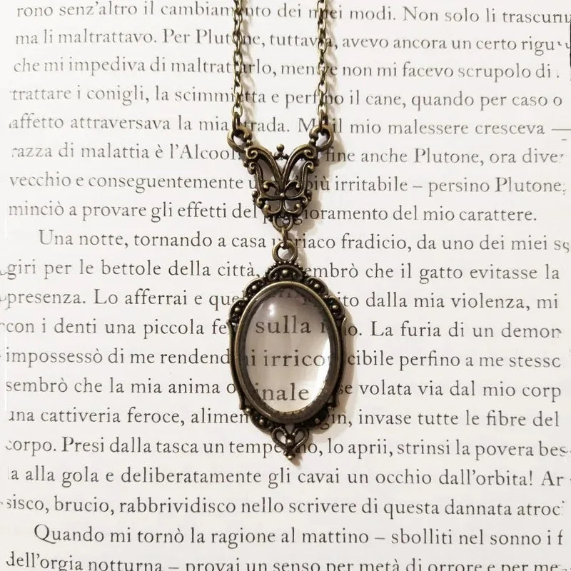 Vintage Style Oval Frame Pendant Necklace | Amelia Bellrose Jewellery