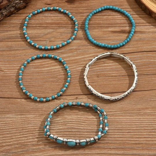 Turquoise Layered Bracelet Set | Amelia Bellrose Jewellery