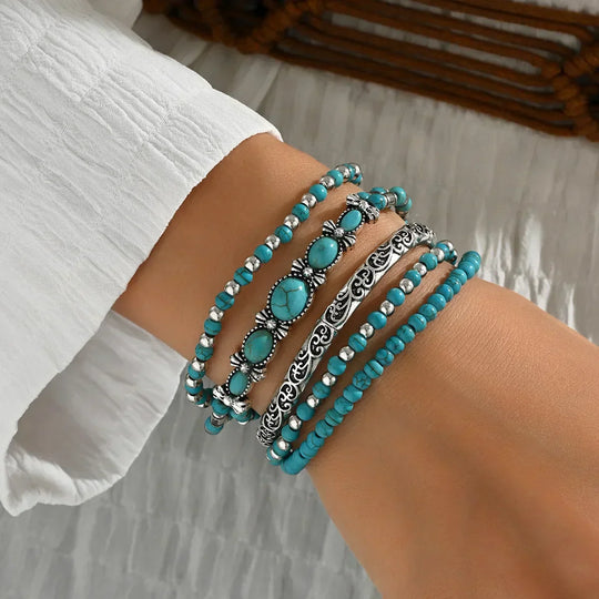 Turquoise Layered Bracelet Set | Amelia Bellrose Jewellery