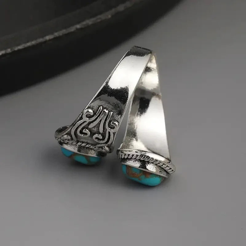Turquoise Dual Stone Open Ring | Amelia Bellrose Jewellery