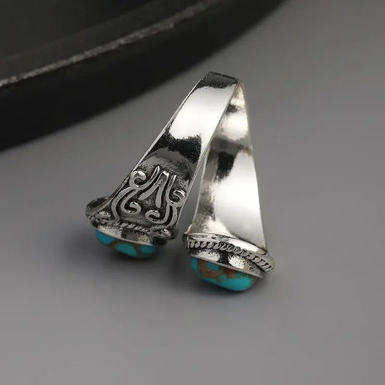 Turquoise Dual Stone Open Ring | Amelia Bellrose Jewellery
