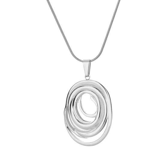 Gold Abstract Circle Pendant Necklace | Amelia Bellrose Jewellery