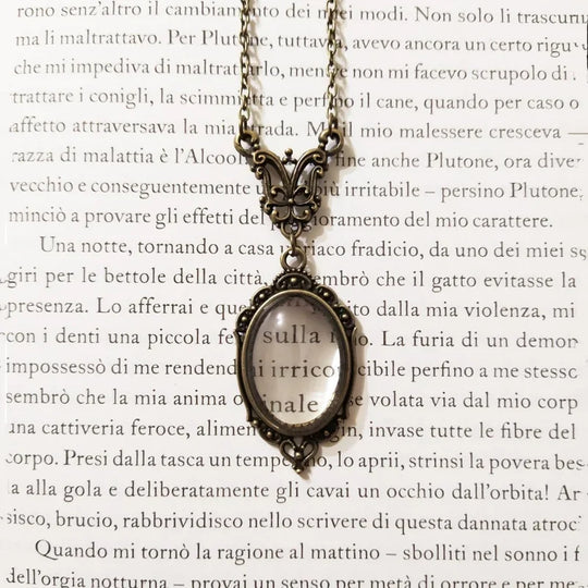 Vintage Style Oval Frame Pendant Necklace | Amelia Bellrose Jewellery