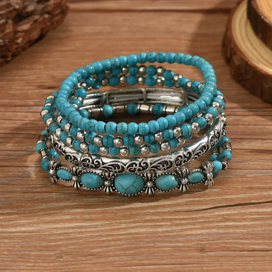 Turquoise Layered Bracelet Set | Amelia Bellrose Jewellery