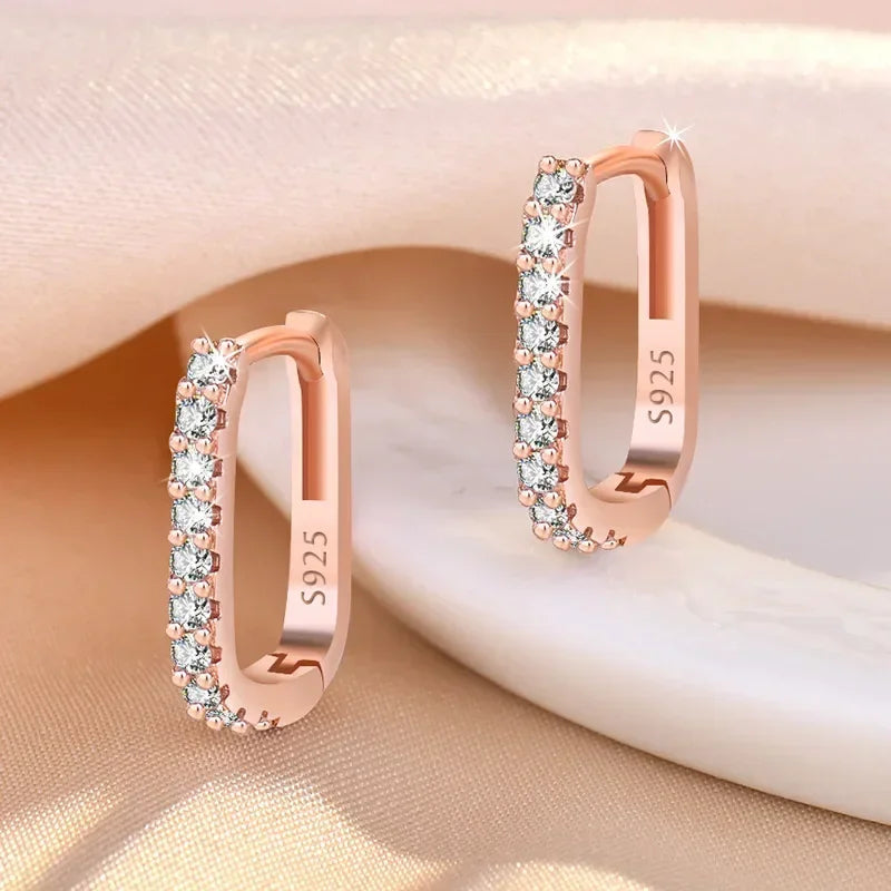 Sterling Silver Crystal Hoop Earrings | Amelia Bellrose Jewellery