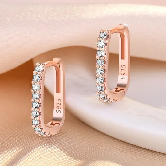 Sterling Silver Crystal Hoop Earrings | Amelia Bellrose Jewellery