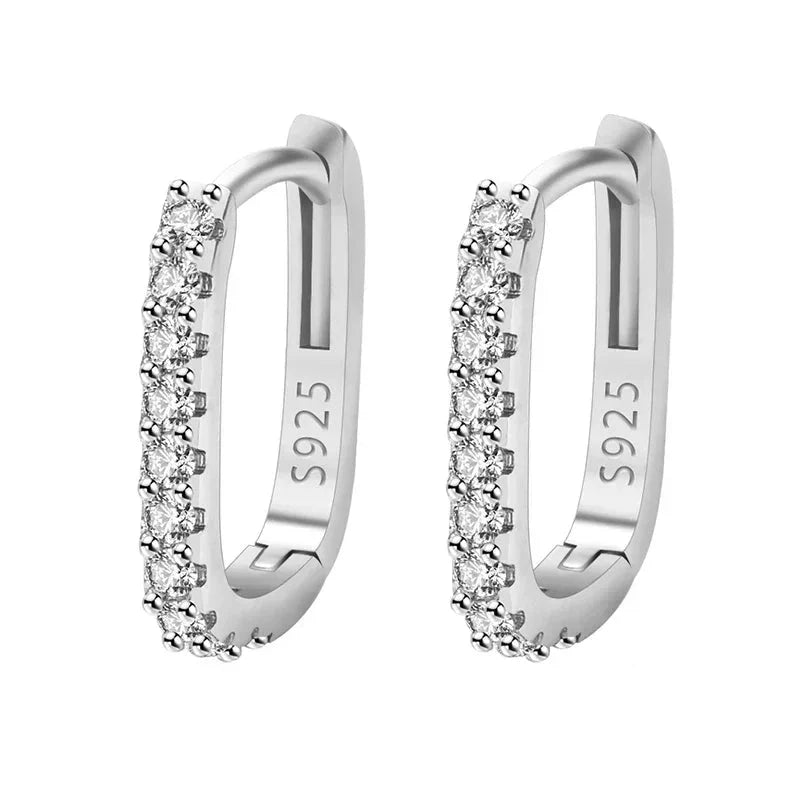 Sterling Silver Crystal Hoop Earrings | Amelia Bellrose Jewellery