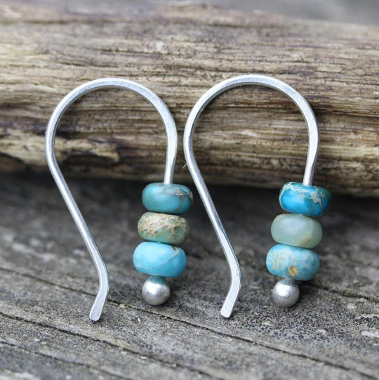 Turquoise Stack Bead Earrings | Amelia Bellrose Jewellery
