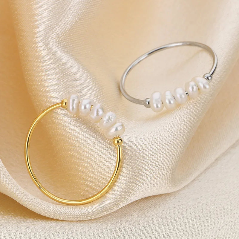 Pearl Bar Ring Gold | Amelia Bellrose Jewellery