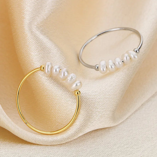Pearl Bar Ring Gold | Amelia Bellrose Jewellery
