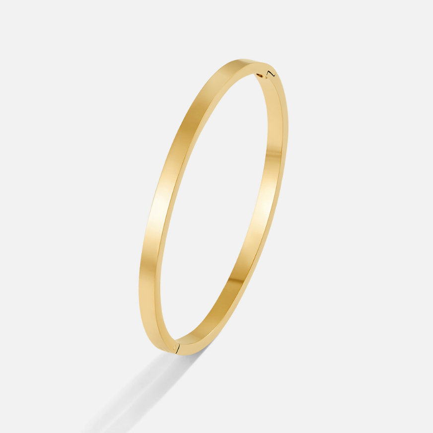 Classic Gold Bangle Bracelet | Amelia Bellrose Jewellery