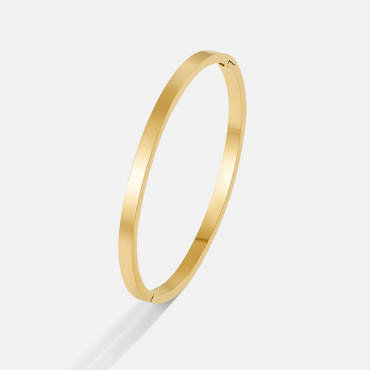 Classic Gold Bangle Bracelet | Amelia Bellrose Jewellery