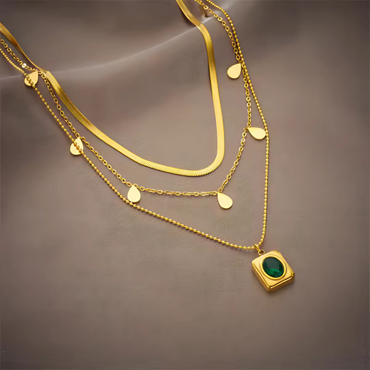 Layered Gold Chain Necklace Pendant | Amelia Bellrose Jewellery