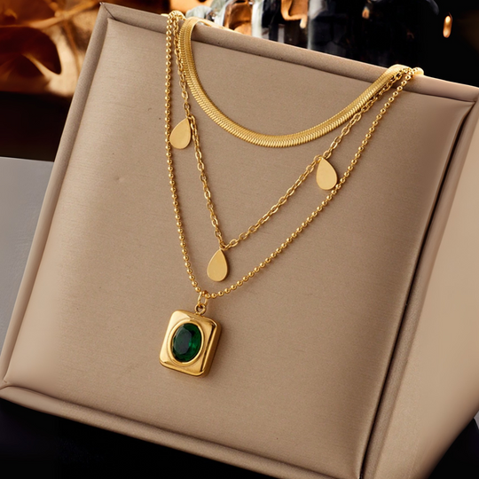 Layered Gold Chain Necklace Pendant | Amelia Bellrose Jewellery