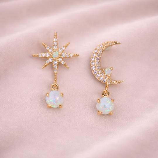 Celestial Opal Drop Earrings | Amelia Bellrose Jewellery