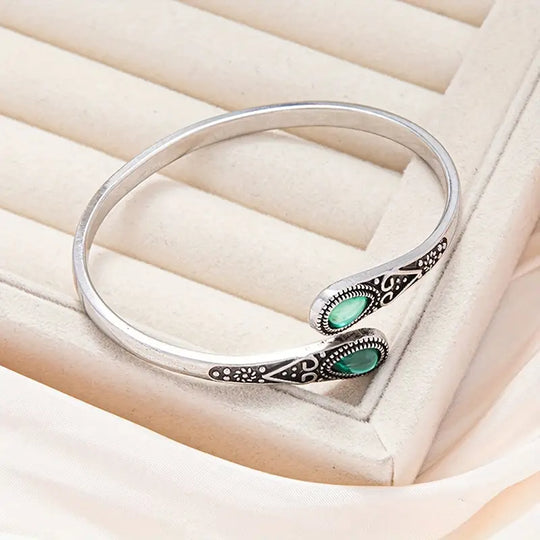 Vintage Open Silver Bangle | Amelia Bellrose Jewellery