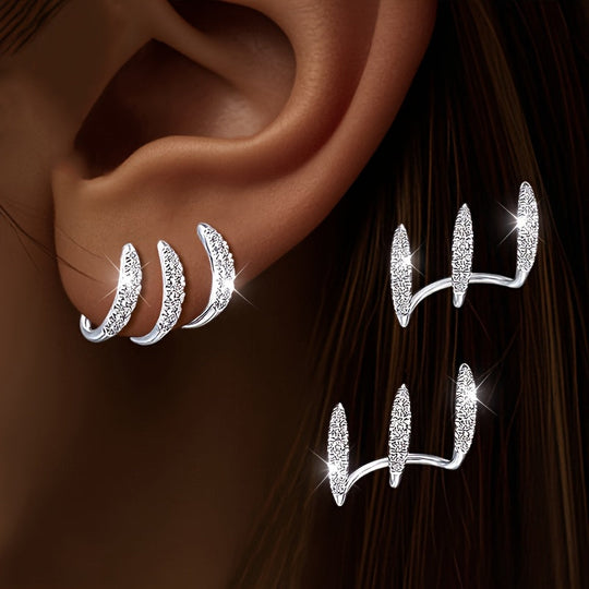 Triple Crystal Hoop Earrings | Amelia Bellrose Jewellery