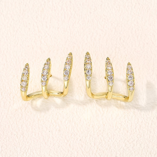 Triple Crystal Hoop Earrings | Amelia Bellrose Jewellery