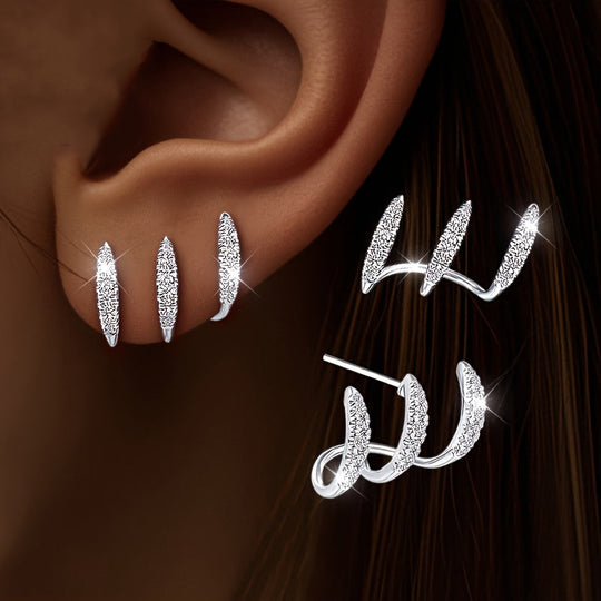 Triple Crystal Hoop Earrings | Amelia Bellrose Jewellery