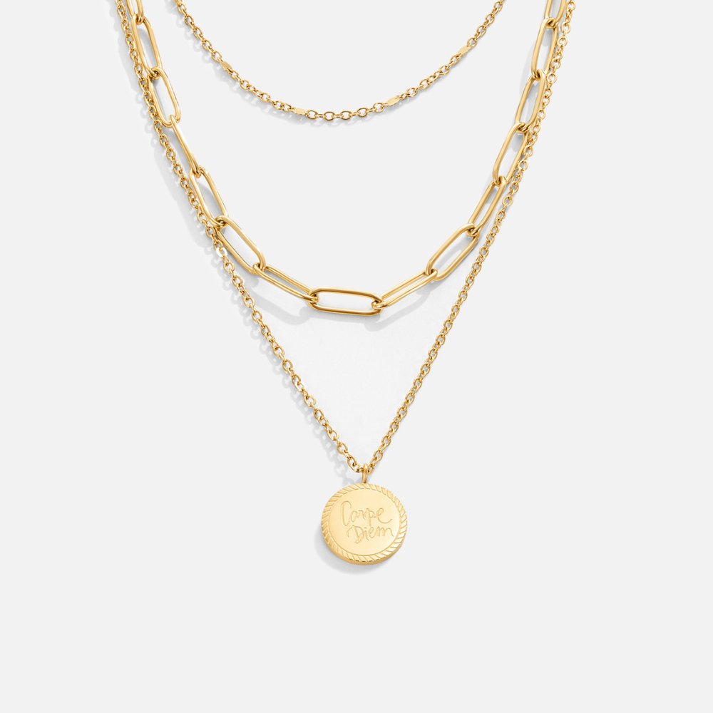 Layered Coin Gold Necklace | Amelia Bellrose Jewellery
