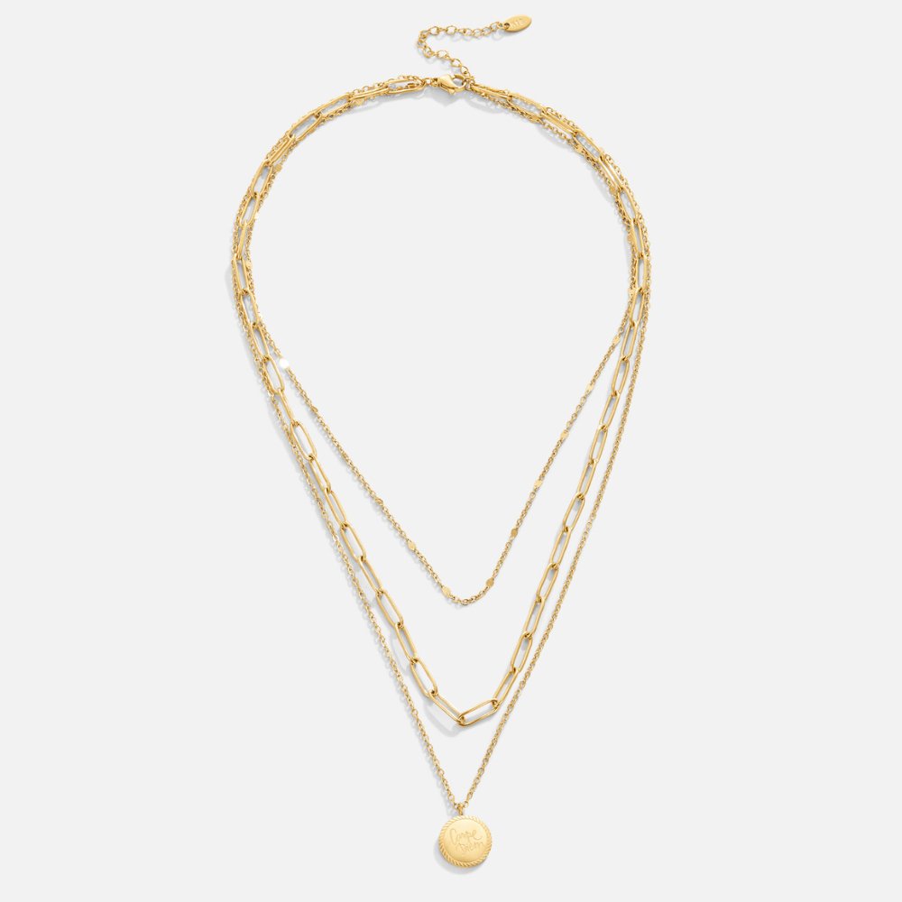 Layered Coin Gold Necklace | Amelia Bellrose Jewellery