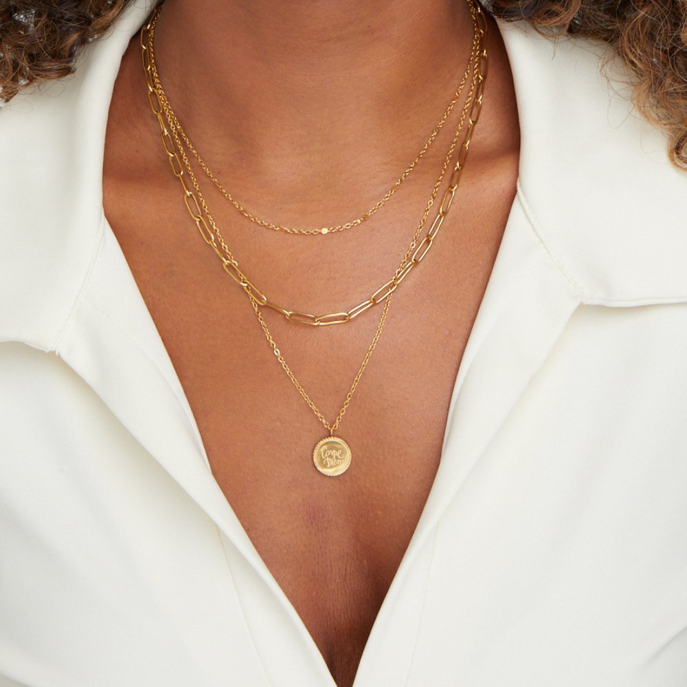 Layered Coin Gold Necklace | Amelia Bellrose Jewellery