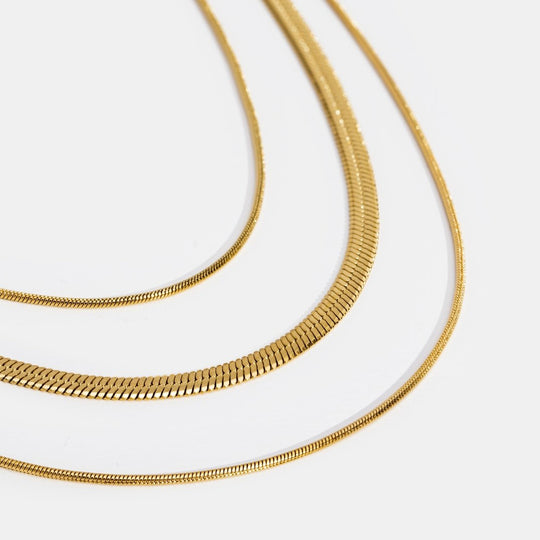 Triple Layer Gold Chain Necklace | Amelia Bellrose Jewellery