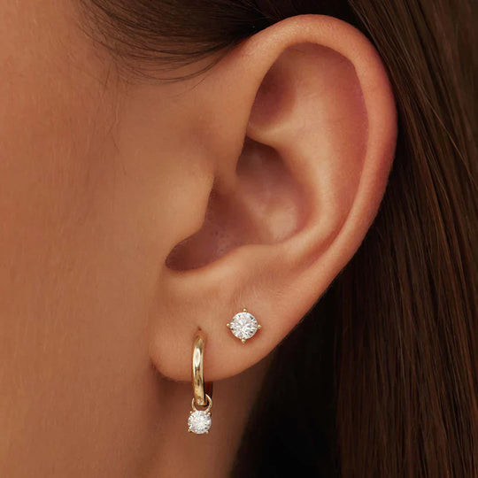 Larmes de Lune Stone Stud Earrings